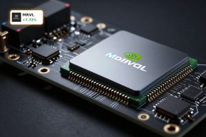 Silicon photonics AI data center chip symbolizing Marvell Technology NVIDIA partnership