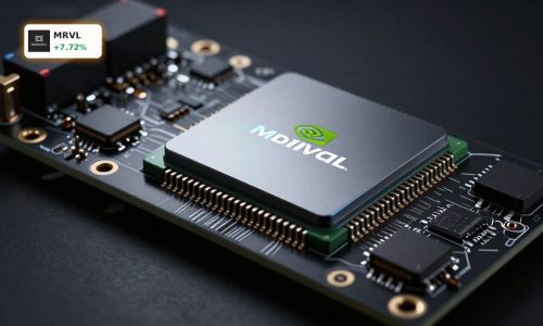 Silicon photonics AI data center chip symbolizing Marvell Technology NVIDIA partnership