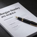 Morgan Stanley IPO concept with premium deal book and pen tied to AI and space underwriting momentum