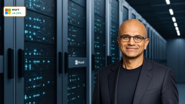 A high-tech data center representing the massive CapEx spending discussed in the Microsoft Earnings report.