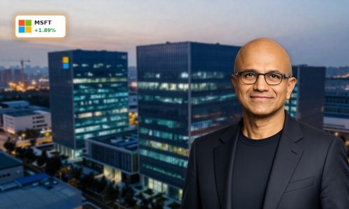 Microsoft AI Strategy visualized through expansive data center and HQ campus reflecting MSFT growth debate