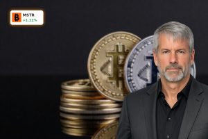 MicroStrategy Capital Strategy visualized with premium Bitcoin stack symbolizing $42B ATM funding power