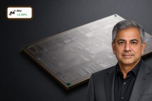 Micron New York Fab semiconductor wafer symbolizing U.S. memory manufacturing expansion in Clay, New York