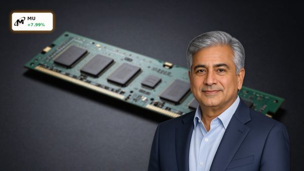 Micron Investment AI memory chip and wafer product shot highlighting U.S. semiconductor expansion