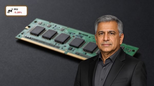 High-performance semiconductor memory chip representing Micron Technology Earnings.