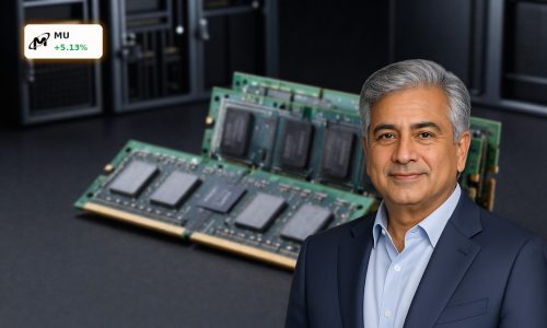 Micron Earnings boosted by AI demand, premium DRAM and HBM memory chips symbolizing the global AI memory boom