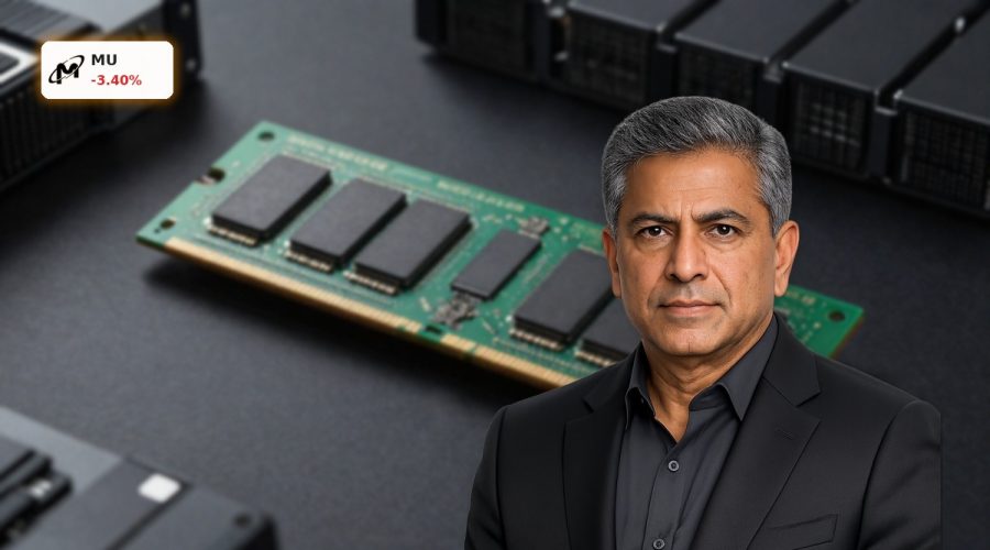 Micron AI Memory Cycle symbolized by premium HBM and DRAM chips amid volatile AI data center demand