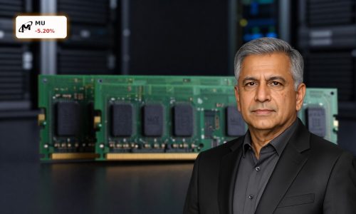 Micron Technology AI Memory Boom highlighted by premium HBM and DRAM chips under dramatic lighting
