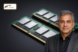 Premium Micron memory chips on dark background highlight AI demand and Micron Forecast debate