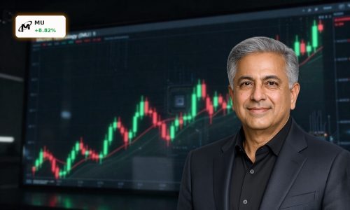 Micron Earnings reflected by a dramatic stock chart amid AI-driven memory boom volatility