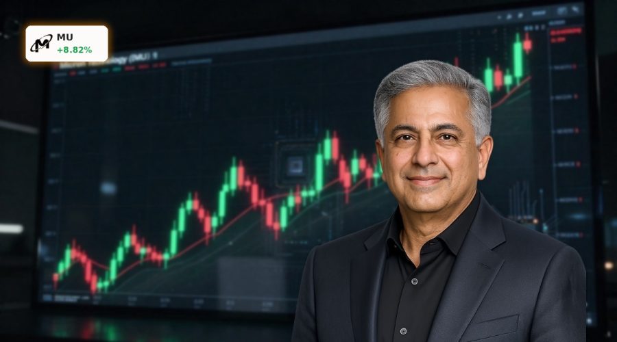 Micron Earnings reflected by a dramatic stock chart amid AI-driven memory boom volatility