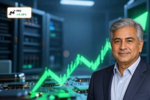 Micron Earnings rally illustrated by a sharp MU stock surge tied to AI memory demand