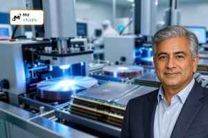 Advanced semiconductor fab producing Micron HBM for AI data center GPUs amid surging demand