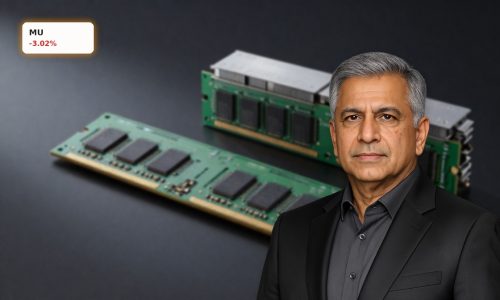Micron AI Memory Boom highlighted by premium HBM and DRAM chips under dramatic lighting