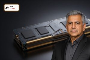 Micron HBM4 memory stack close-up after NVIDIA certification amid MU stock sell-off