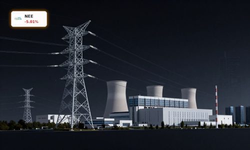 NextEra Energy Acquisition visualized with power lines and data center-focused utility infrastructure