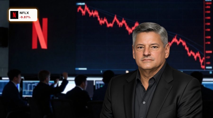 Netflix Earnings spark nearly 10% stock plunge after weak guidance and leadership shift