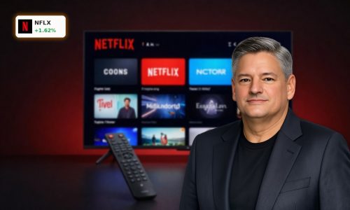 Netflix Earnings reaction illustrated by premium TV streaming setup with Netflix on screen