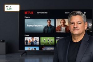Netflix Advertising interface on a smart TV highlighting streaming ads and sports