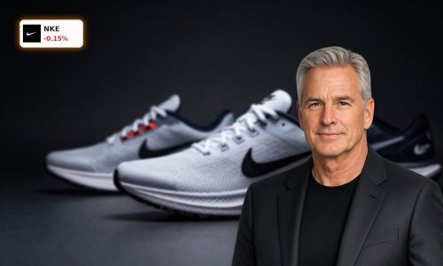 Premium Nike sneaker with dark backdrop symbolizing Nike Forecast turnaround hopes
