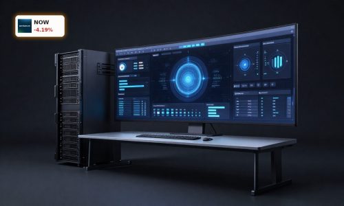 ServiceNow AI Strategy concept with enterprise AI control console for governance, cost control, and workflow automation