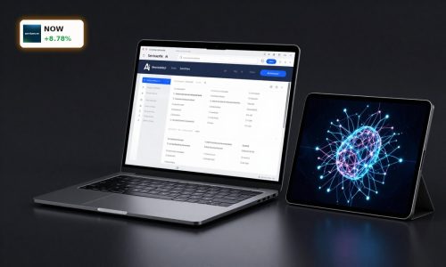 ServiceNow Forecast highlighted by premium AI workflow interface and rising market sentiment