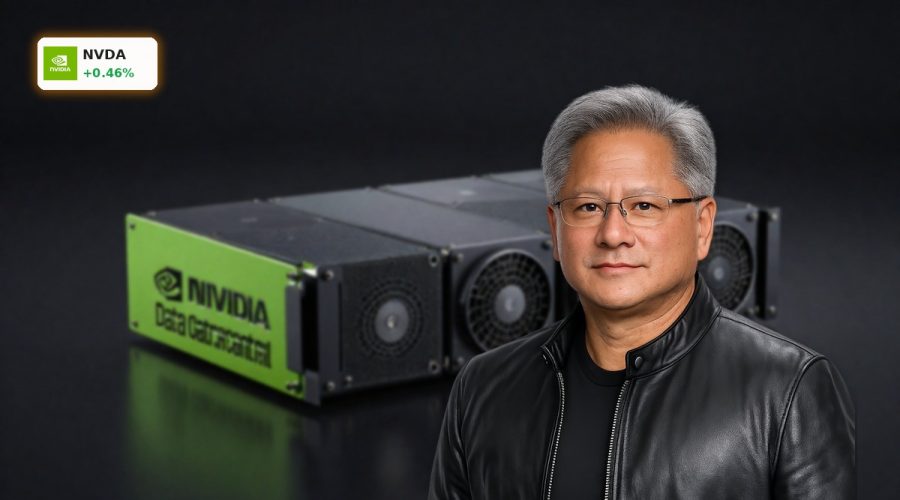 High-end NVIDIA data center GPUs symbolizing NVIDIA AI Strategy and Nemotron 3 Super infrastructure