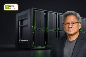Liquid-cooled NVIDIA AI factory servers symbolizing NVIDIA AI Strategy with Vera Rubin platform