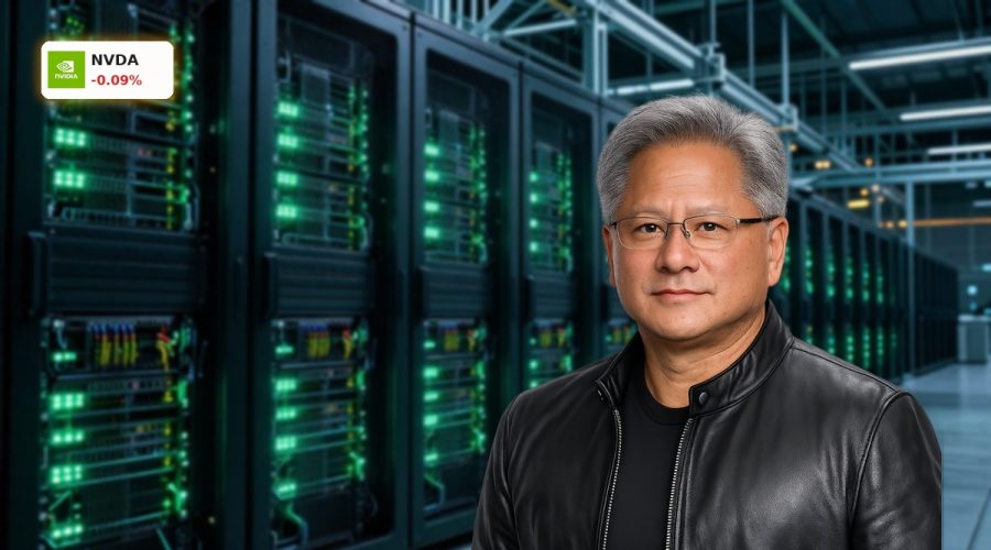 Futuristic AI data center symbolizing NVIDIA AI Strategy and trillion-dollar GPU growth