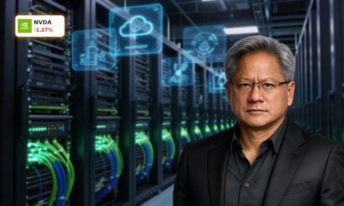 Advanced AI data center symbolizing NVIDIA AI Partnerships with hyperscalers and software firms.