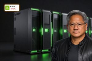High-end NVIDIA data center GPUs symbolizing NVIDIA Earnings and AI growth risks
