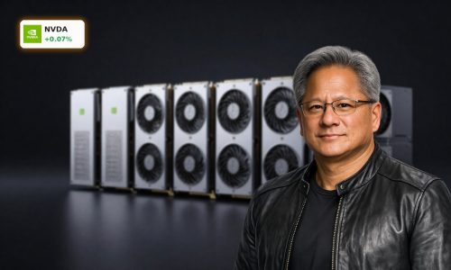 High-end NVIDIA GPUs and networking hardware illustrating NVIDIA AI Strategy and $68B revenue boom
