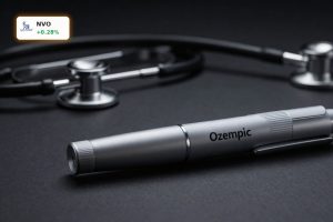 Ozempic pen under dramatic light symbolizing Novo Nordisk FDA warning and GLP-1 safety scrutiny
