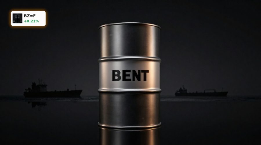 Brent Crude Iran War Analysis concept with oil barrel near Strait of Hormuz chokepoint