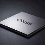 onsemi Acquisition concept with semiconductor chip, sensor module and edge AI processor on dark background