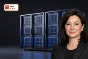 Oracle Earnings driven by AI cloud growth highlighted with premium data center servers
