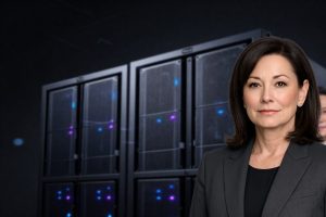 High-end data center servers and GPUs representing Oracle AI Infrastructure growth and rising debt risk
