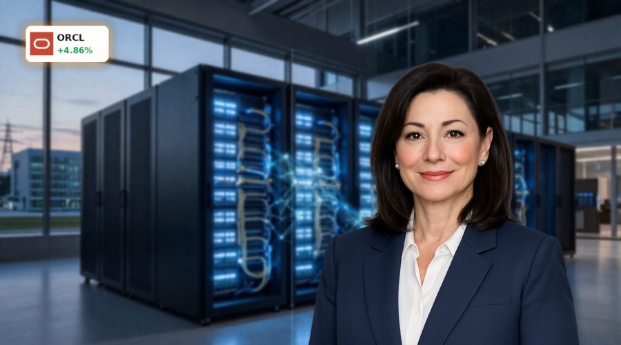 High-end AI cloud data center illustrating Oracle Cloud Strategy and multicloud infrastructure growth.