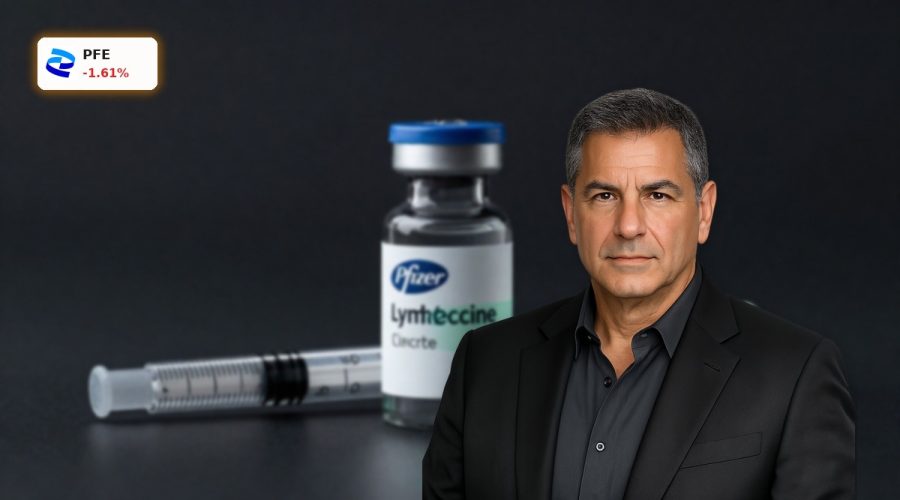 Pfizer Lyme vaccine vial and syringe symbolizing over 70% efficacy Phase 3 VALOR data