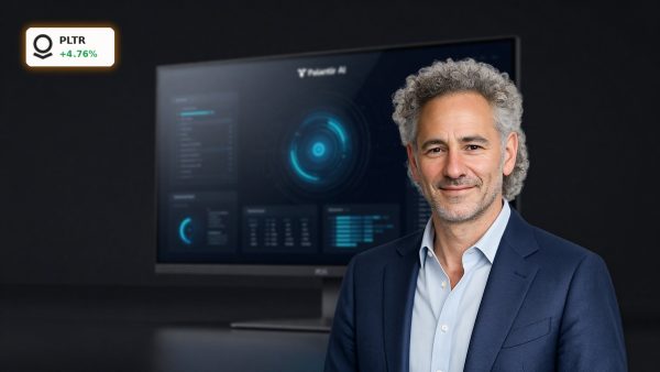 Palantir Rebound spotlighting AI software platform on a dark premium display with futuristic enterprise analytics