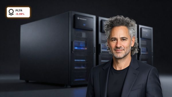 Palantir AI Partnership with Nvidia shown as secure sovereign AI server hardware in a dark data center setting