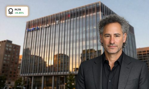 Palantir Mortgage Platform highlighted at Palantir HQ, symbolizing AI-driven mortgage automation for lenders