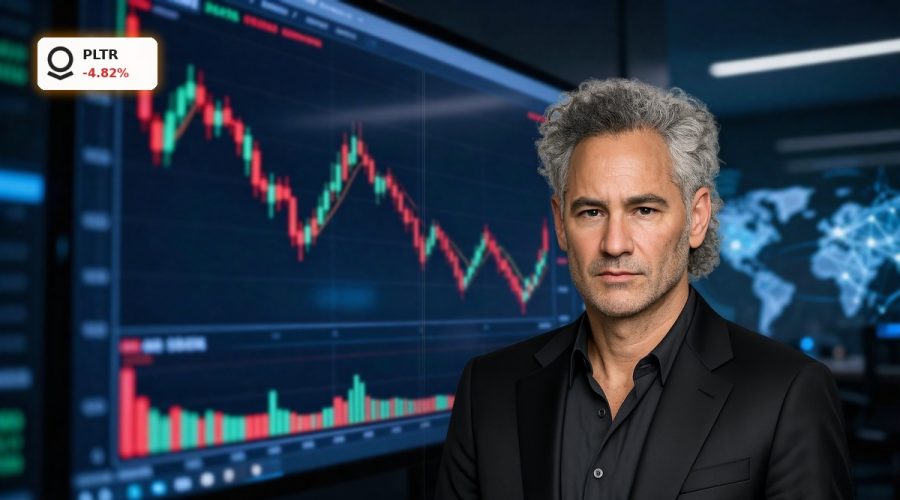 Volatile tech stock chart reflecting Palantir Forecast uncertainty amid AI and defense growth debate