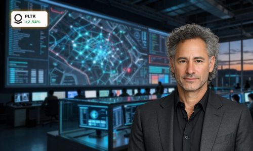 High-tech military command center using Palantir AI Defense analytics during a critical operation.