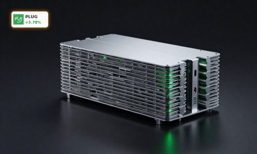 Hydrogen fuel cell stack under dramatic lighting symbolizing Plug Power Turnaround