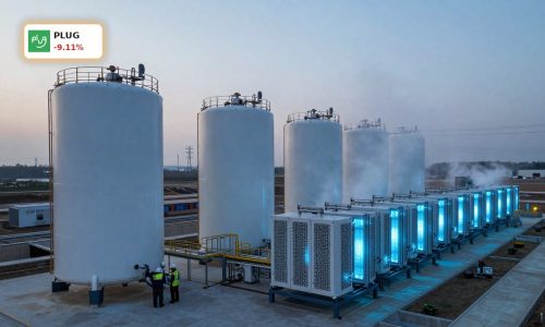 Plug Power Turnaround symbolized by a modern hydrogen plant scaling fuel cell and electrolyzer operations.