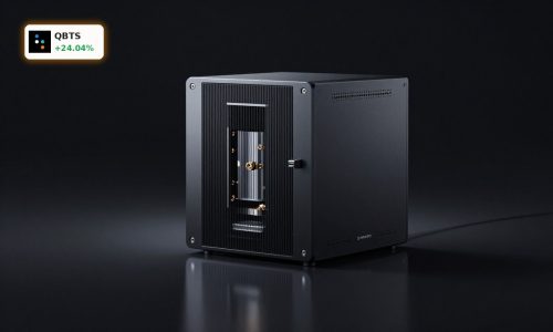 D-Wave Quantum Funding Deal highlighted with D-Wave quantum computing hardware in dramatic studio lighting