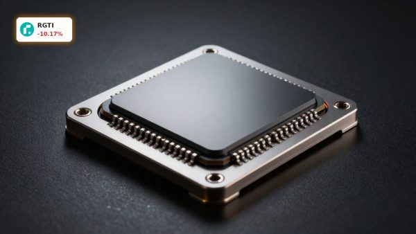 Rigetti Quantum Strategy centered on superconducting quantum processor hardware under dramatic studio lighting