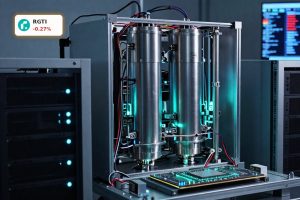 Quantum lab with superconducting system symbolizing Rigetti Quantum Strategy and its 108-qubit technology bet