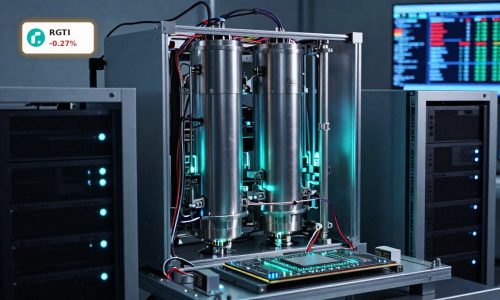 Quantum lab with superconducting system symbolizing Rigetti Quantum Strategy and its 108-qubit technology bet